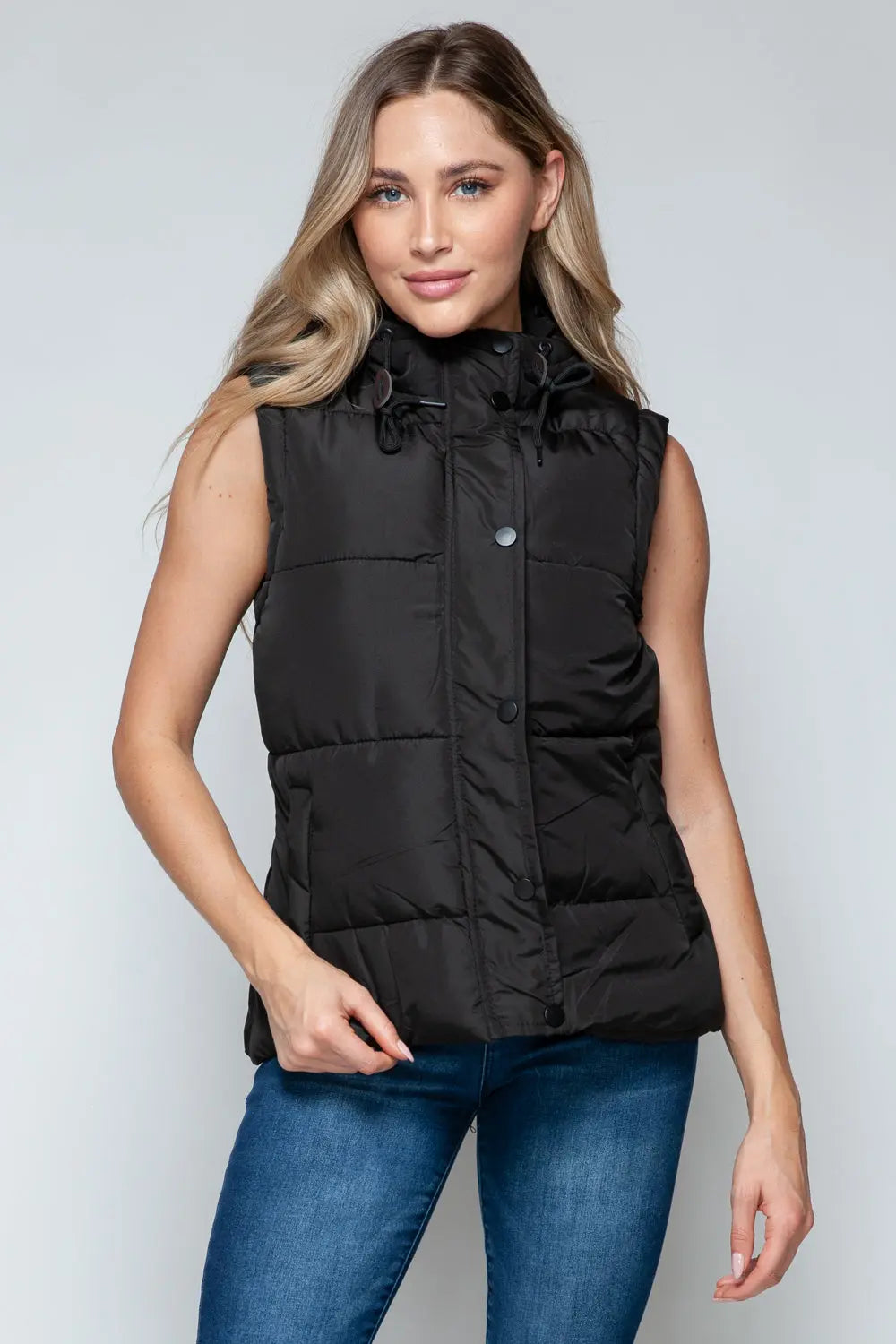 Women's Hooded Vest - Lightweight Zip-Up - Chic Layering