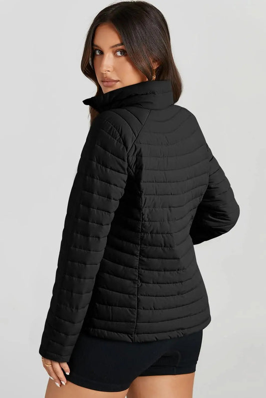 Women's Puffer Jacket - Warm Quilted - Zip-Up Winter Wear