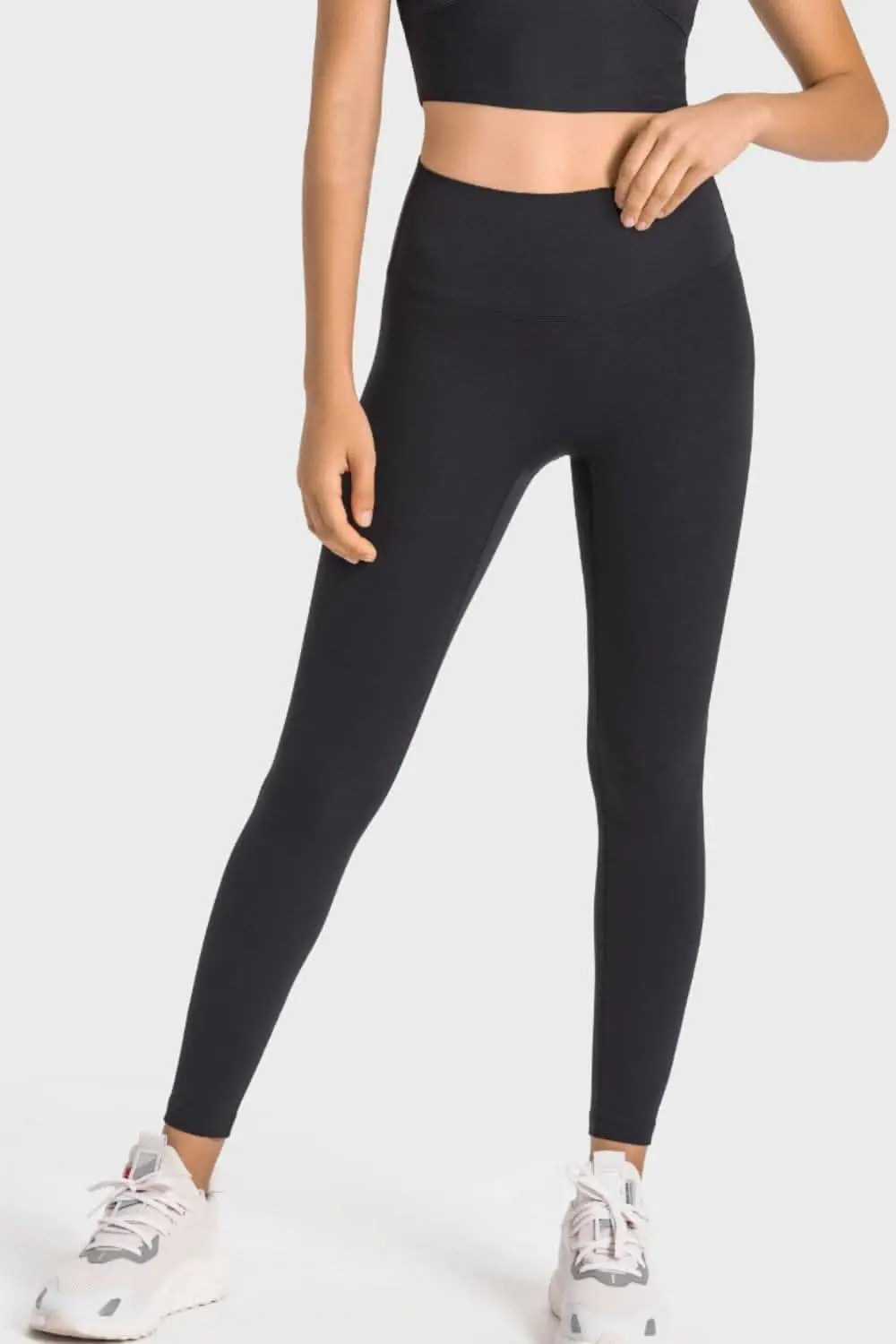 Trendsi High-rise yoga leggings with wide waistband