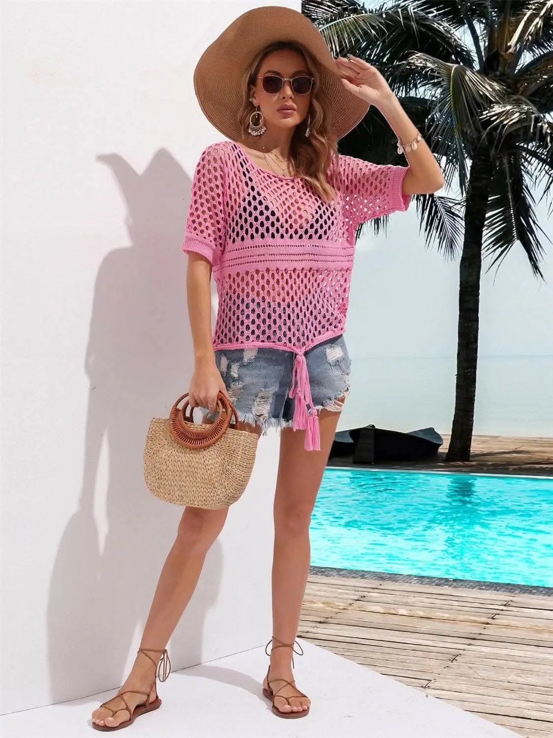 Trendsi swimwear - Chic cutout beach cover up - sizes S to XL