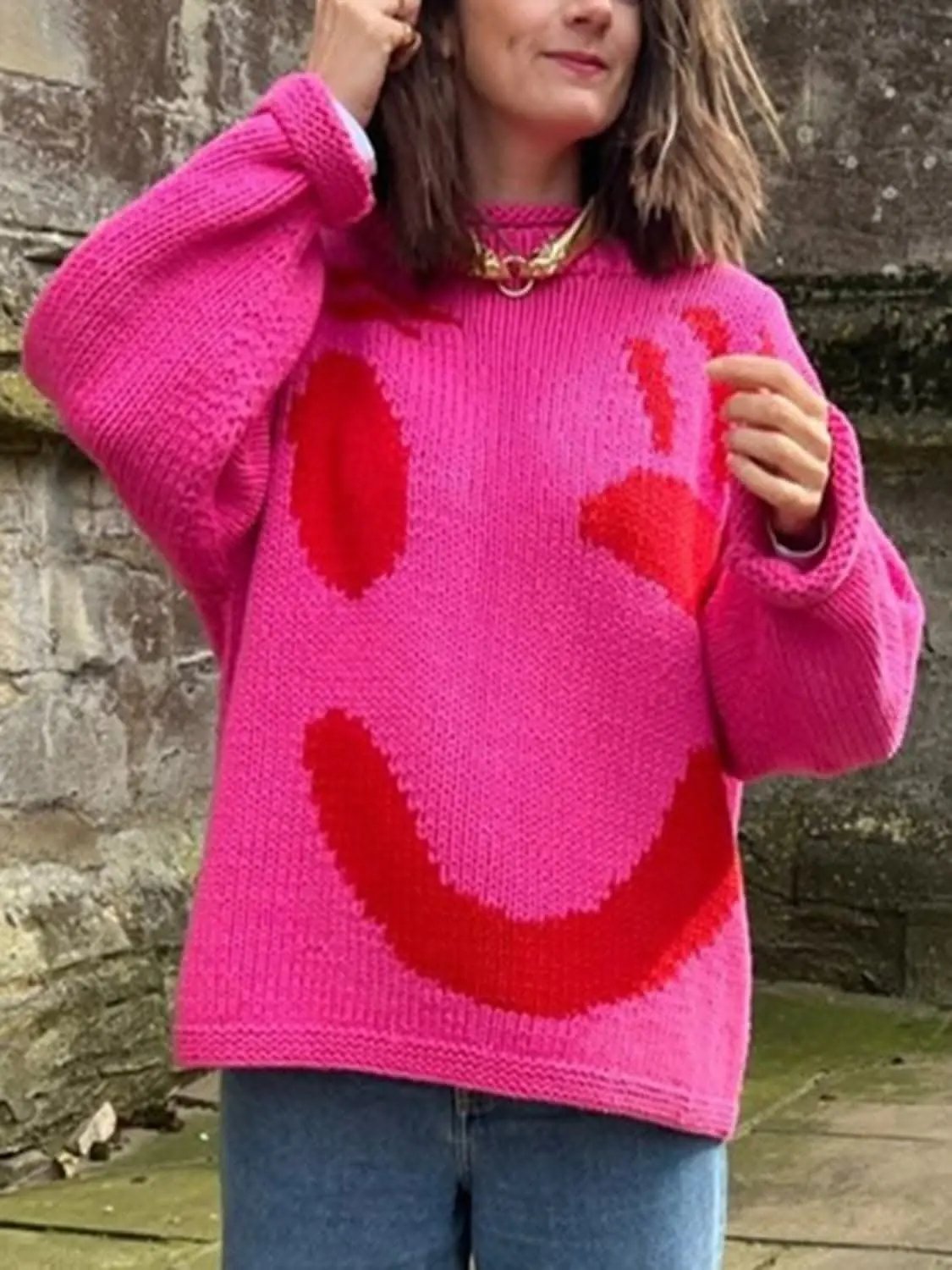 Trendsi Cozy colorblock pullover, 100% polyester