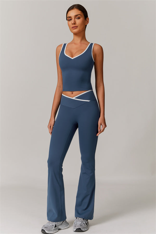 The Stamina Tank Top Flared Leggings 2-Piece Set