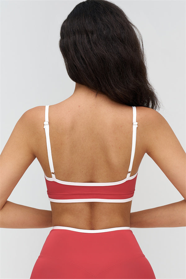 The Crave Contrast Sports Bra Shorts 2-Piece Set