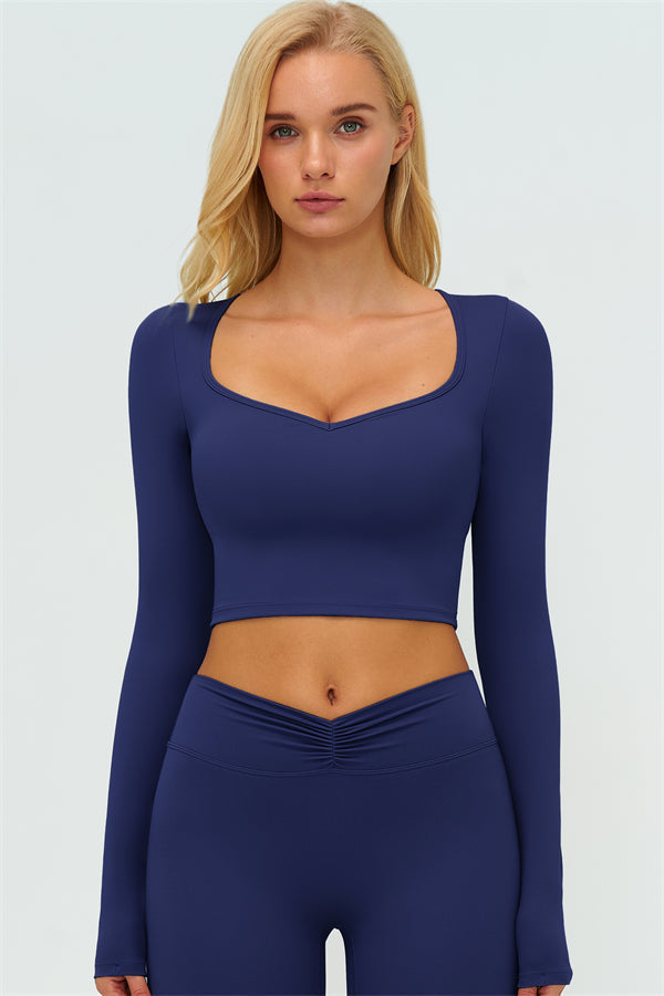 The Lushness Long Sleeve Crop top Leggings 2-Piece Set