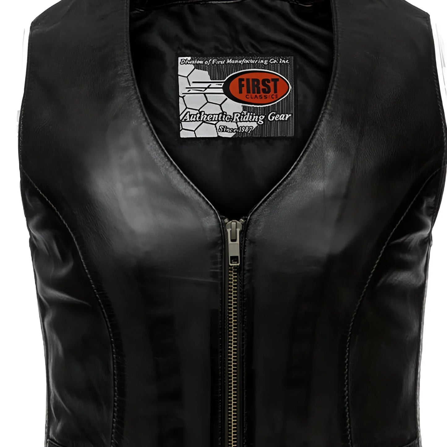 Savannah Women's Western Style Motorcycle Leather Vest Whiskey