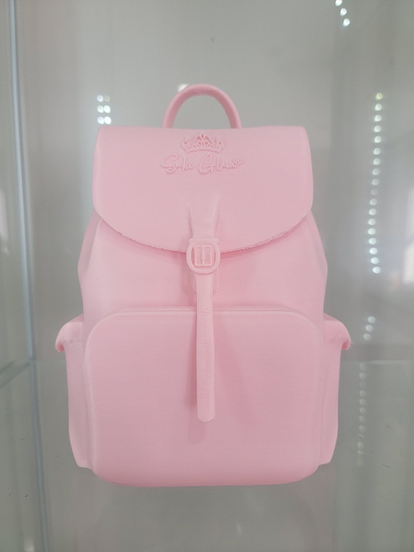 Adorable Pink Backpack Makeup Brush Holder - Stylish Organizer for Glam Lovers
