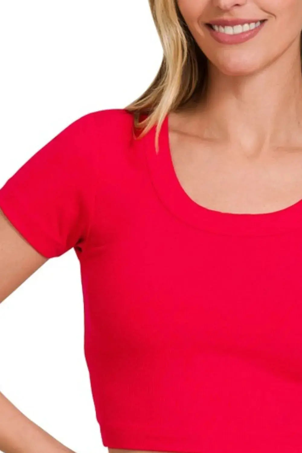 Ribbed Crop Top - Soft & Stretchy - Casual Tee
