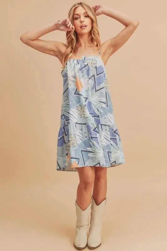 Mini Cami Dress - Light Blue - Casual Style