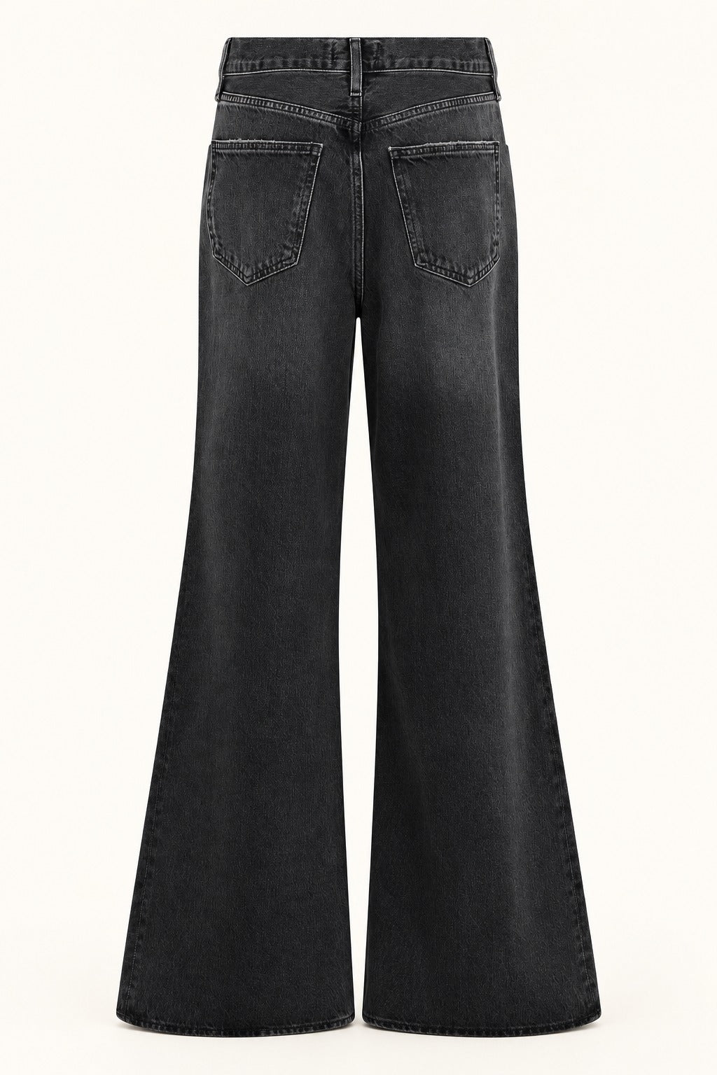 AGOLDE Bell-Bottom Jeans Black Cotton, back