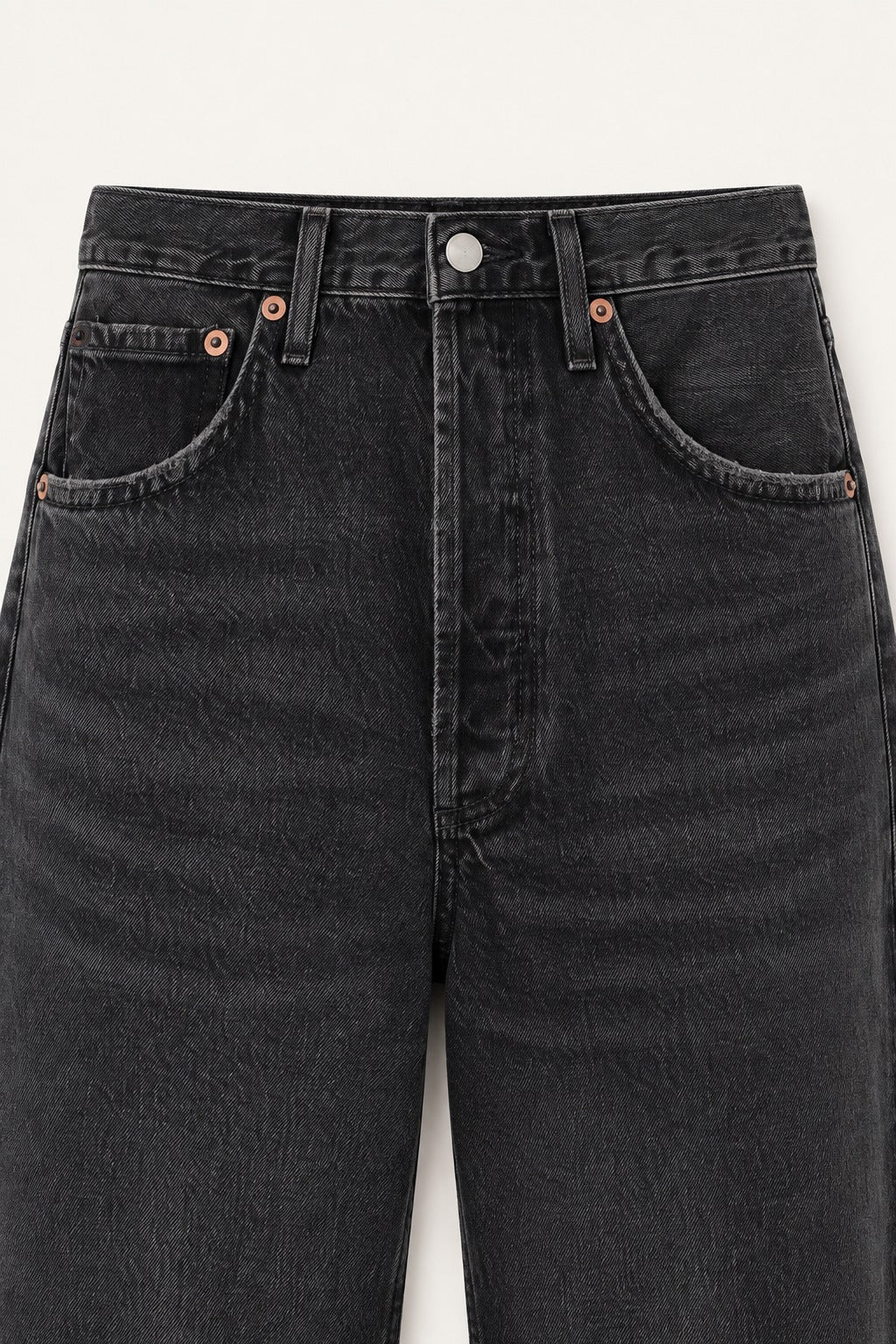 AGOLDE Bell-Bottom Jeans Black Cotton, detail