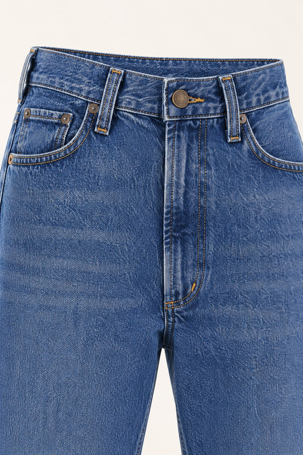 AGOLDE Blue Flared Leg Jeans With Logo Patch, detail