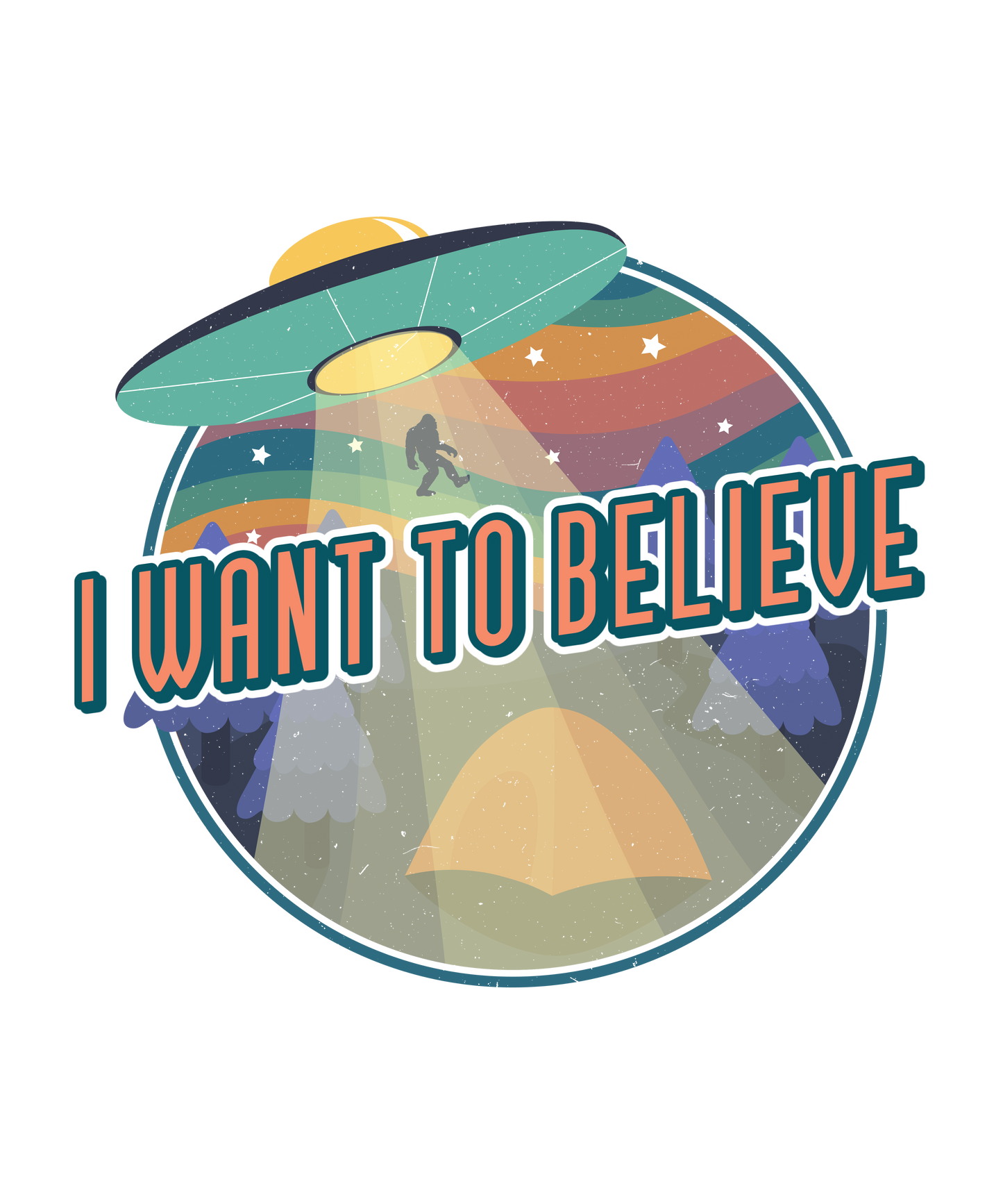 I Want to Believe Men's Bamboo Short Sleeve Printed T-Shirt