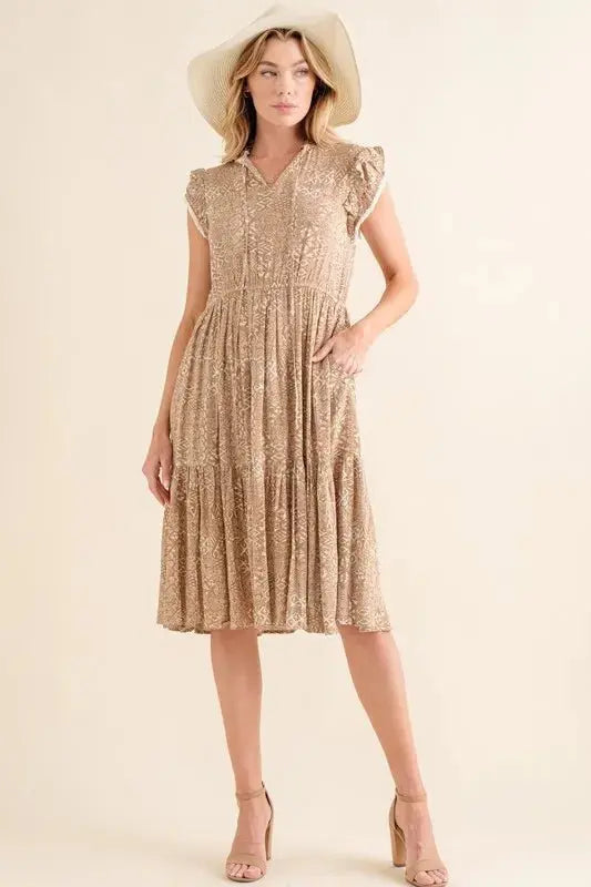 Trendsi And The Why Boho Maxi Dress Taupe Small