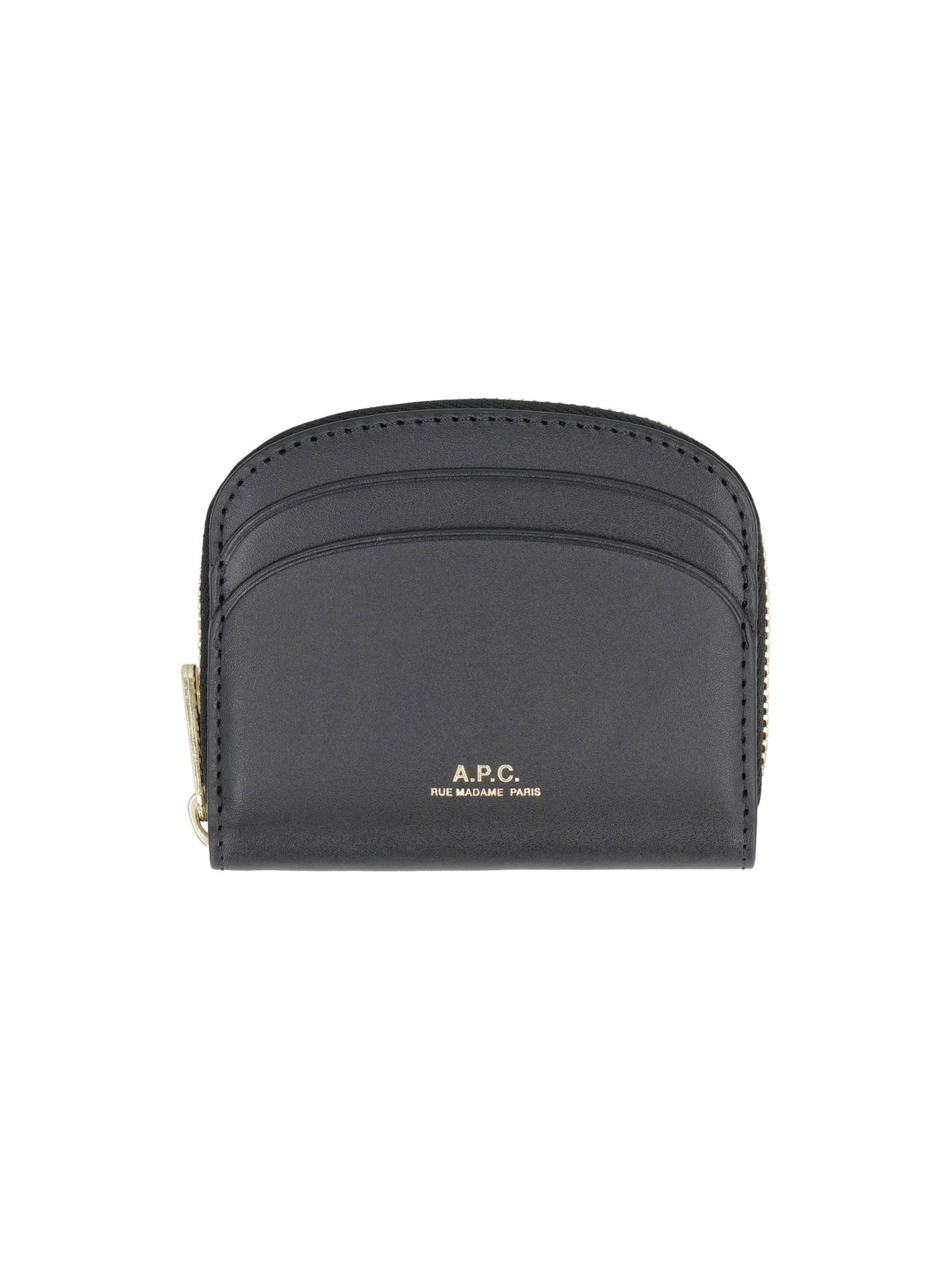 A.P.C. Demi-Lune Mini Wallet in Black