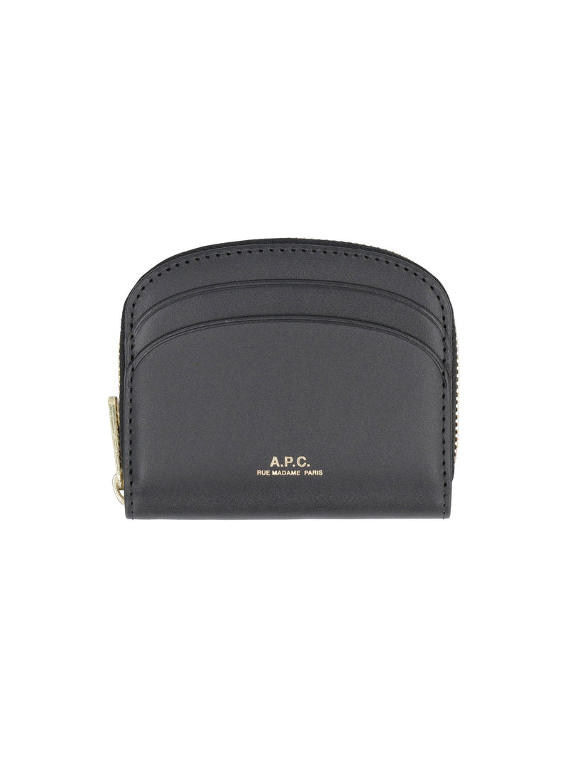 A.P.C. Demi-Lune Mini Wallet in Black