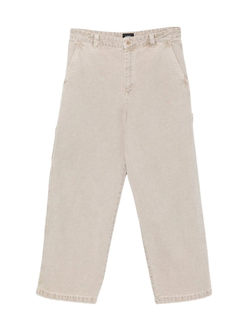 A.P.C. Straight Carpenter Trousers in Ecru