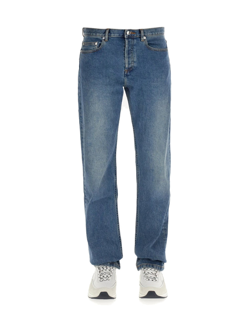 A.P.C. Straight Jeans in Mid Blue