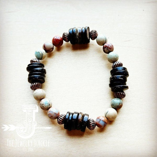 Aqua Terra and Wood Bracelet