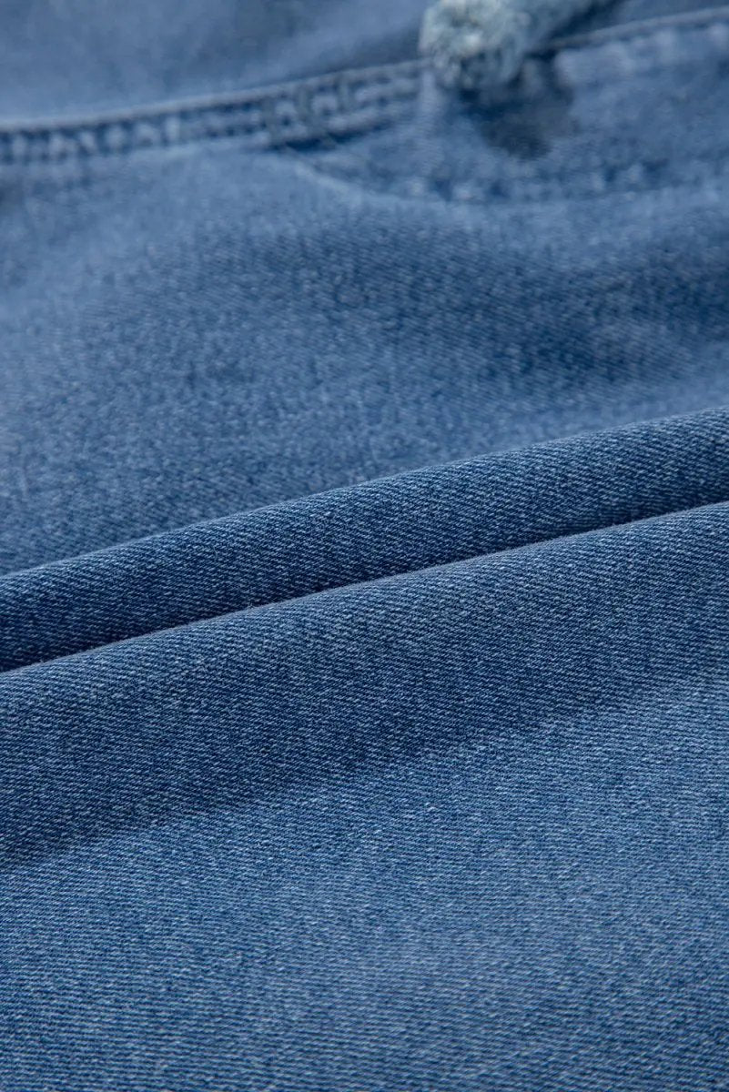 Love Salve  Ashleigh Blue Drawstring High Waist Casual Denim