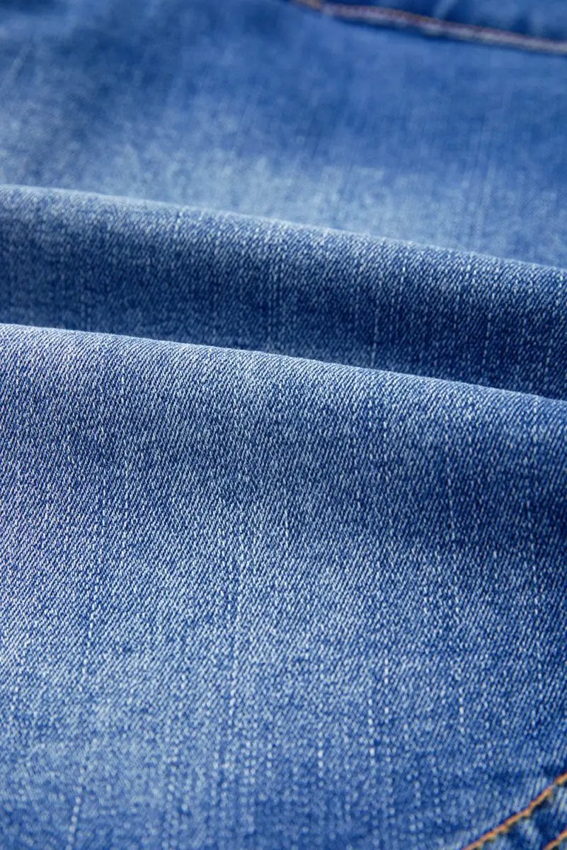 Love Salve  Ashleigh Blue Wrapped Crossed Waist Denim Mini