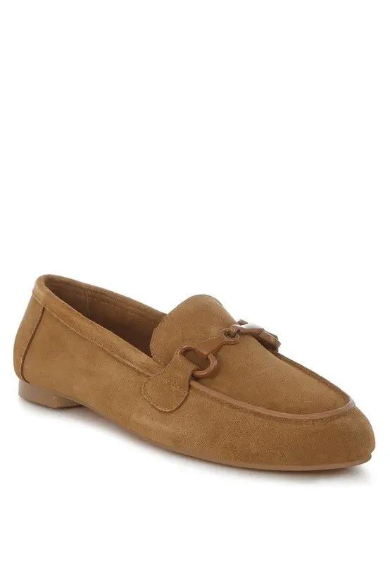 Rag Company Awen Monochromatic Horsebit Real Suede Loafers for Men