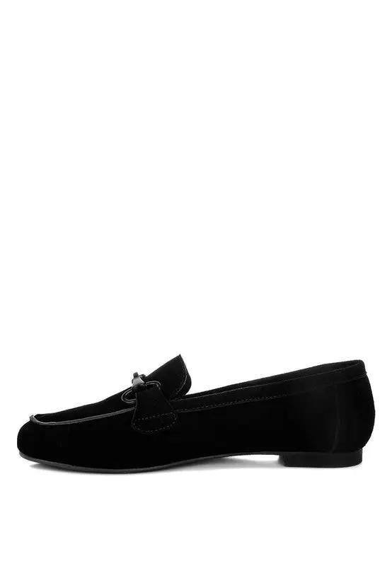 Rag Company Awen Monochromatic Horsebit Real Suede Loafers for Men