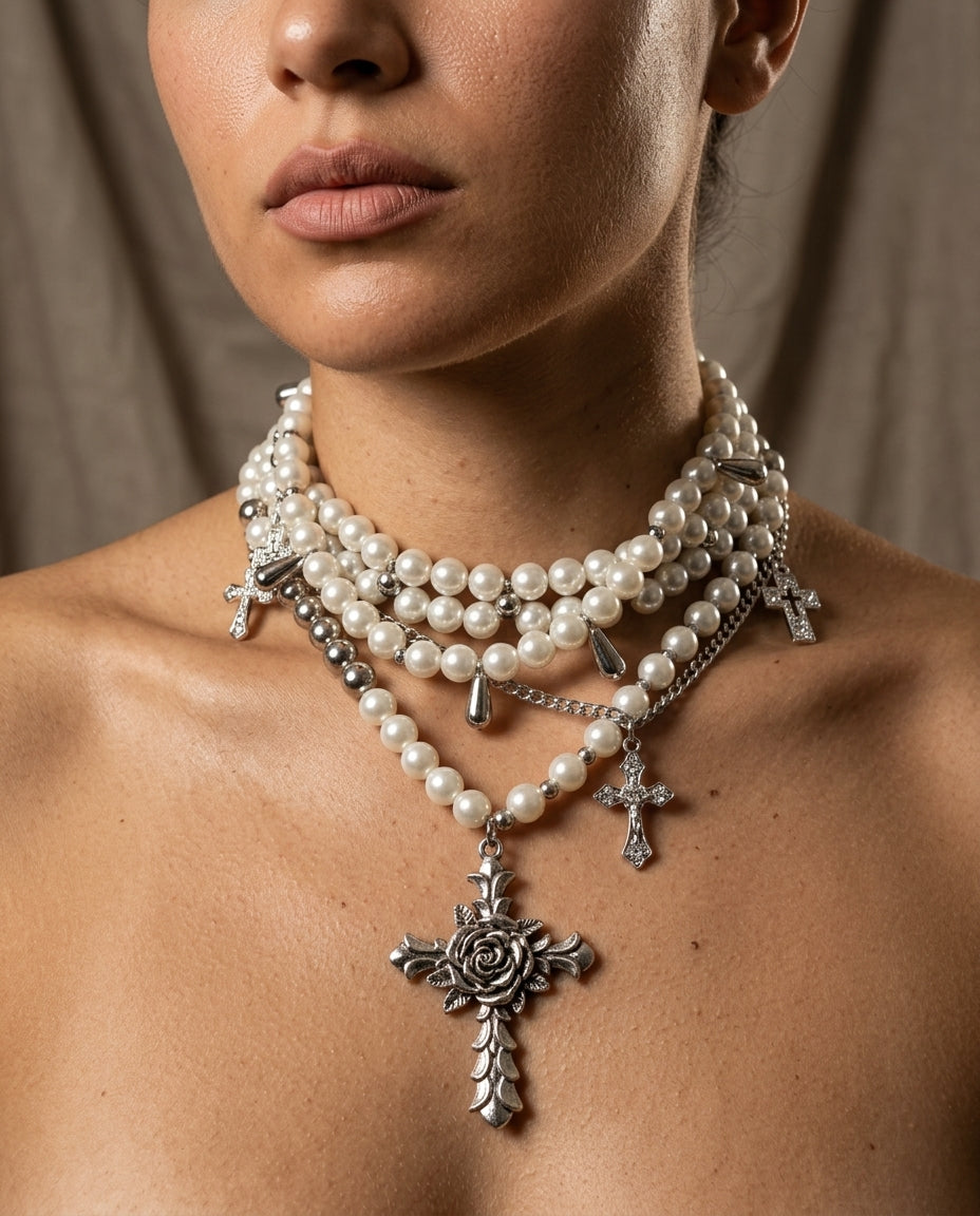 Mystic Pearl Layered Choker