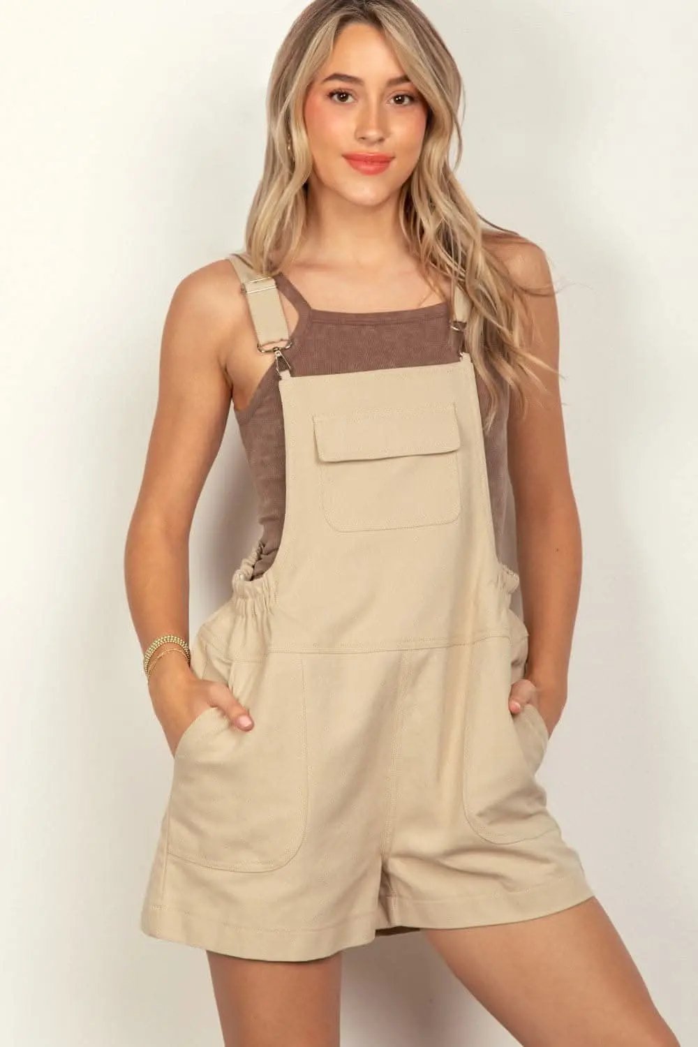 Trendsi Adjustable Overalls Women's Casual Suspender Jumpsuit with Pockets