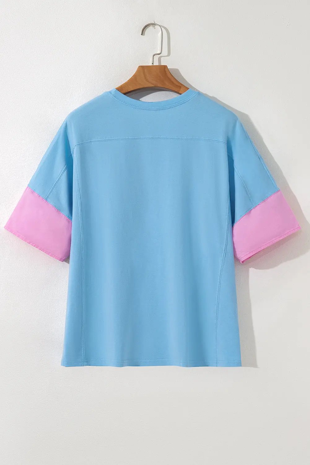 T-Shirt - Denim Star Print - Oversized Casual