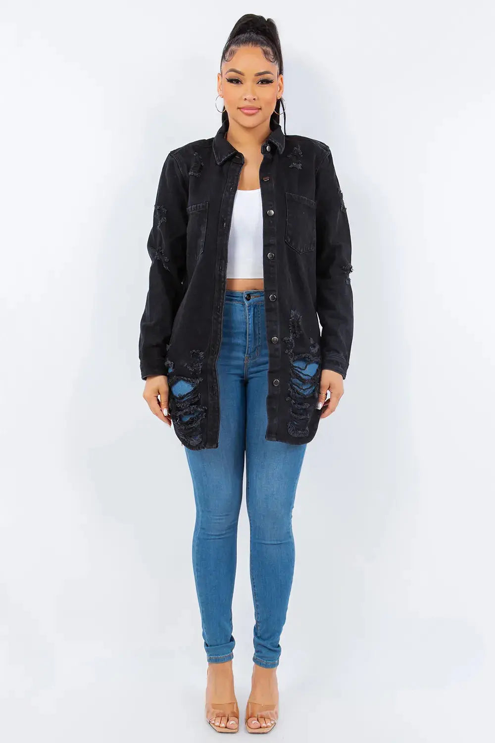 Denim Jacket - Black - Classic Fit