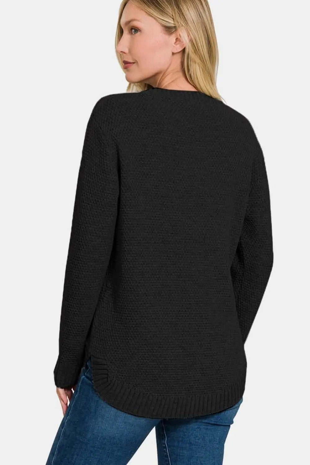 Sweater - Cozy Curved Hem - Zenana Style