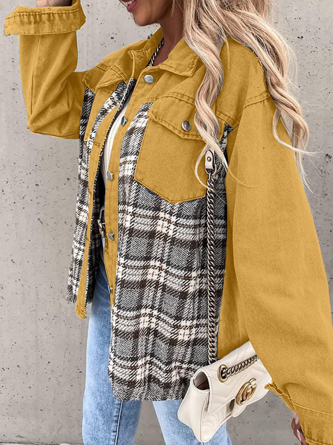 Jacket - Plaid Oversized - Cotton
