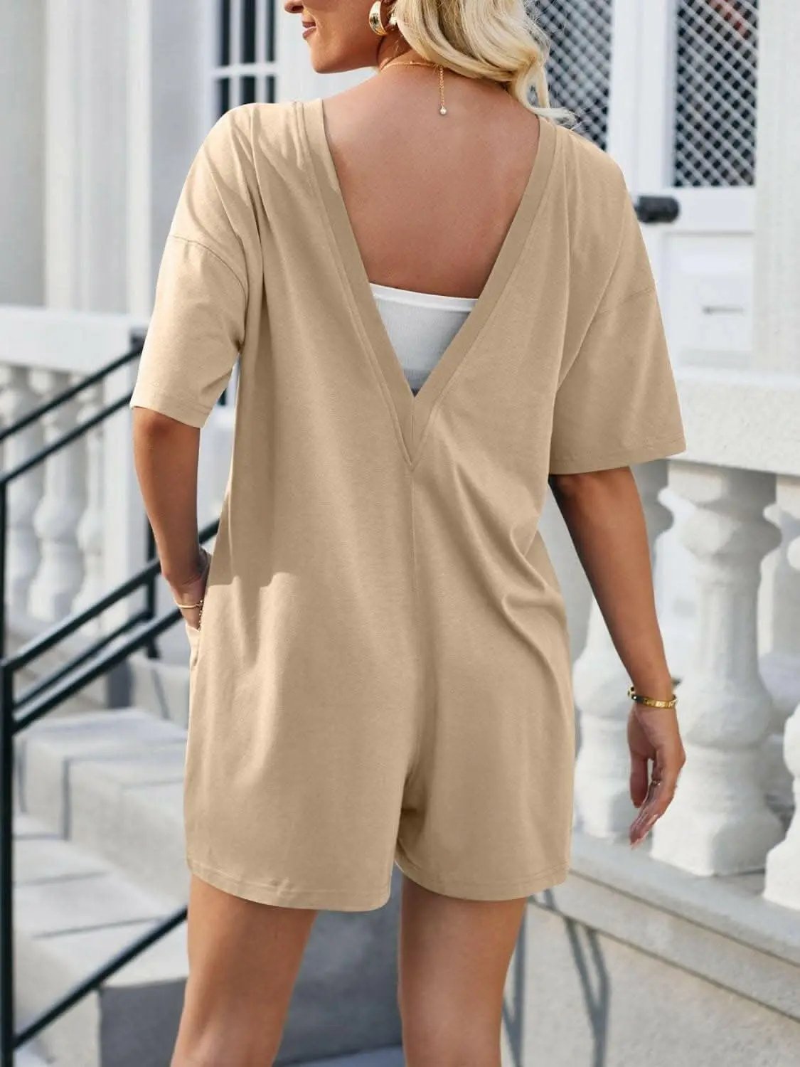 Trendsi just arrived - Chic backless romper with pockets