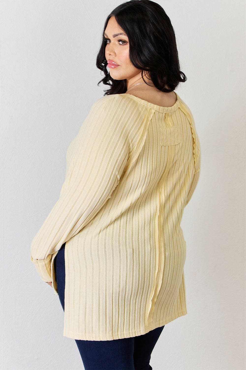 Trendsi TIKTOK - Chic ribbed round neck tee