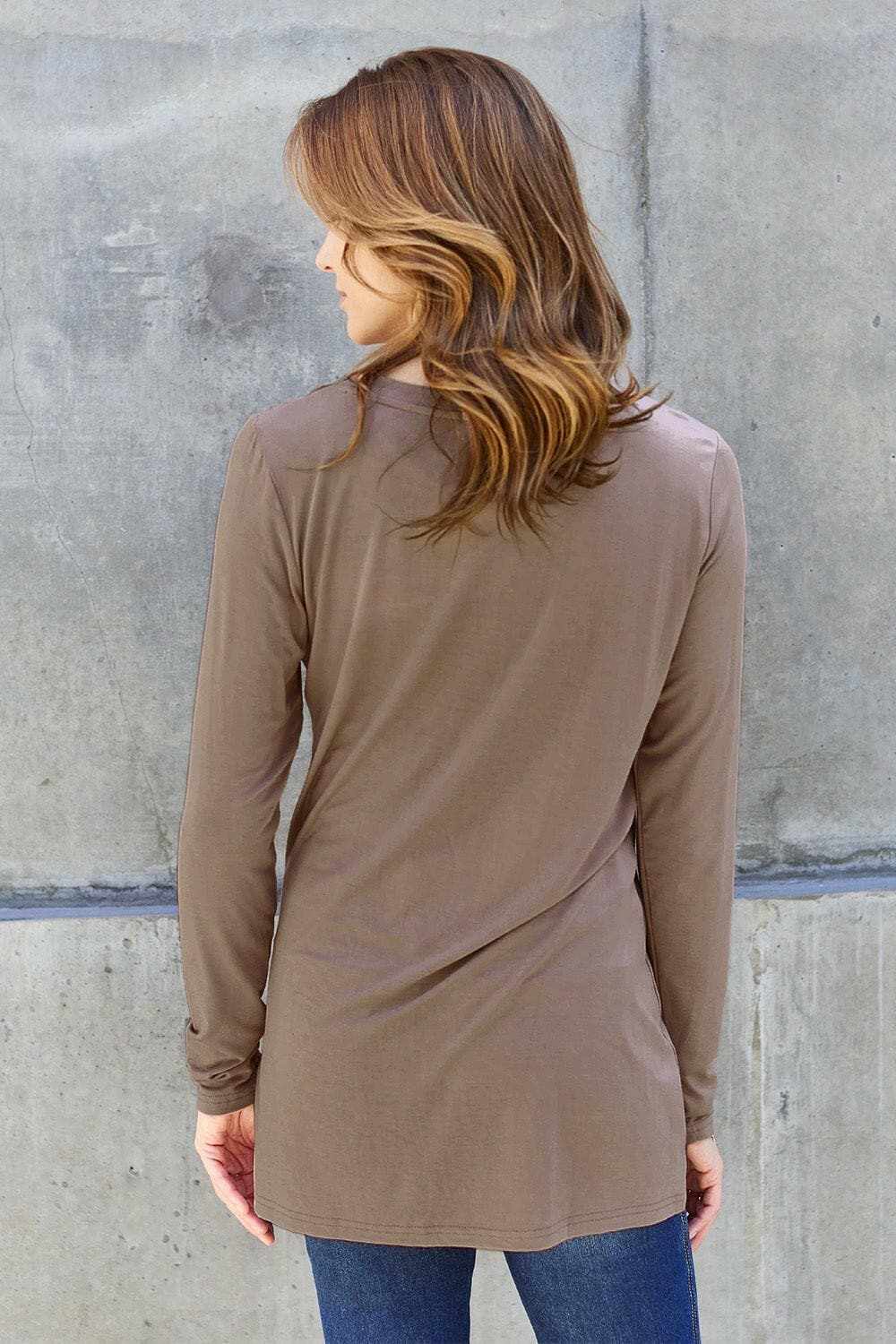 Trendsi TIKTOK - Luxe long sleeve top with pockets