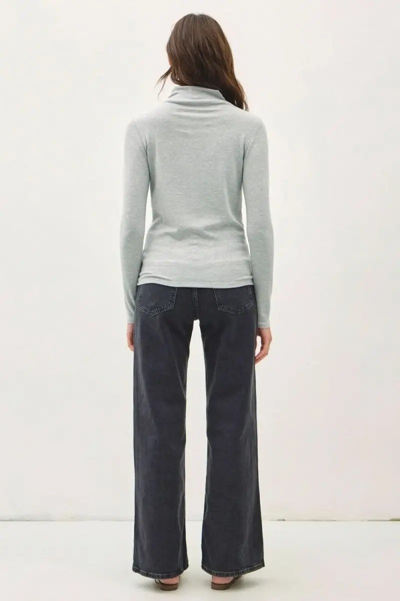 Be Cool Mock Neck Long Sleeve T-Shirt by Trendsi