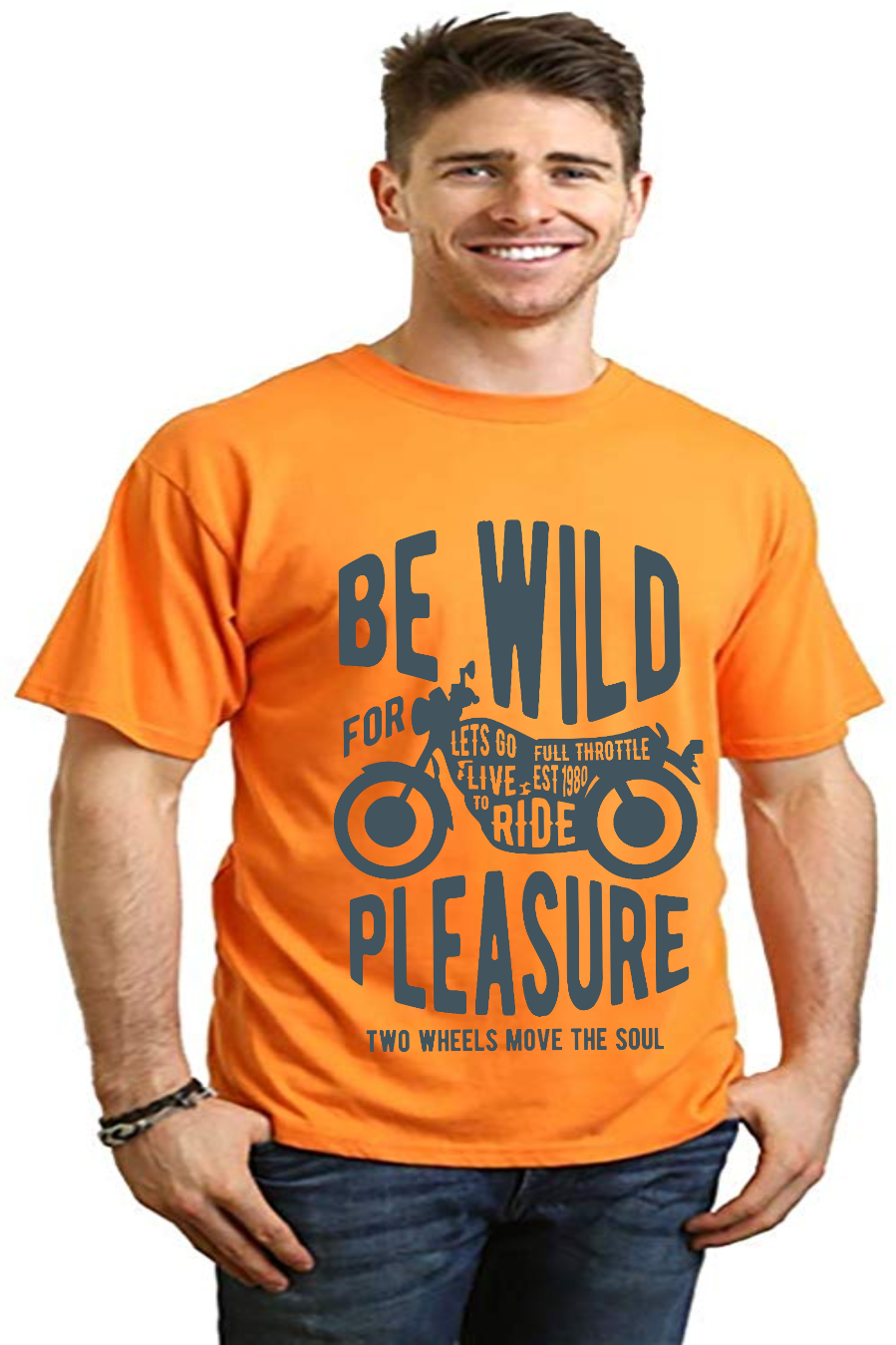 Be Wild Men's Bamboo Viscose/Organic Cotton Short Sleeve Graphic T-Shirt