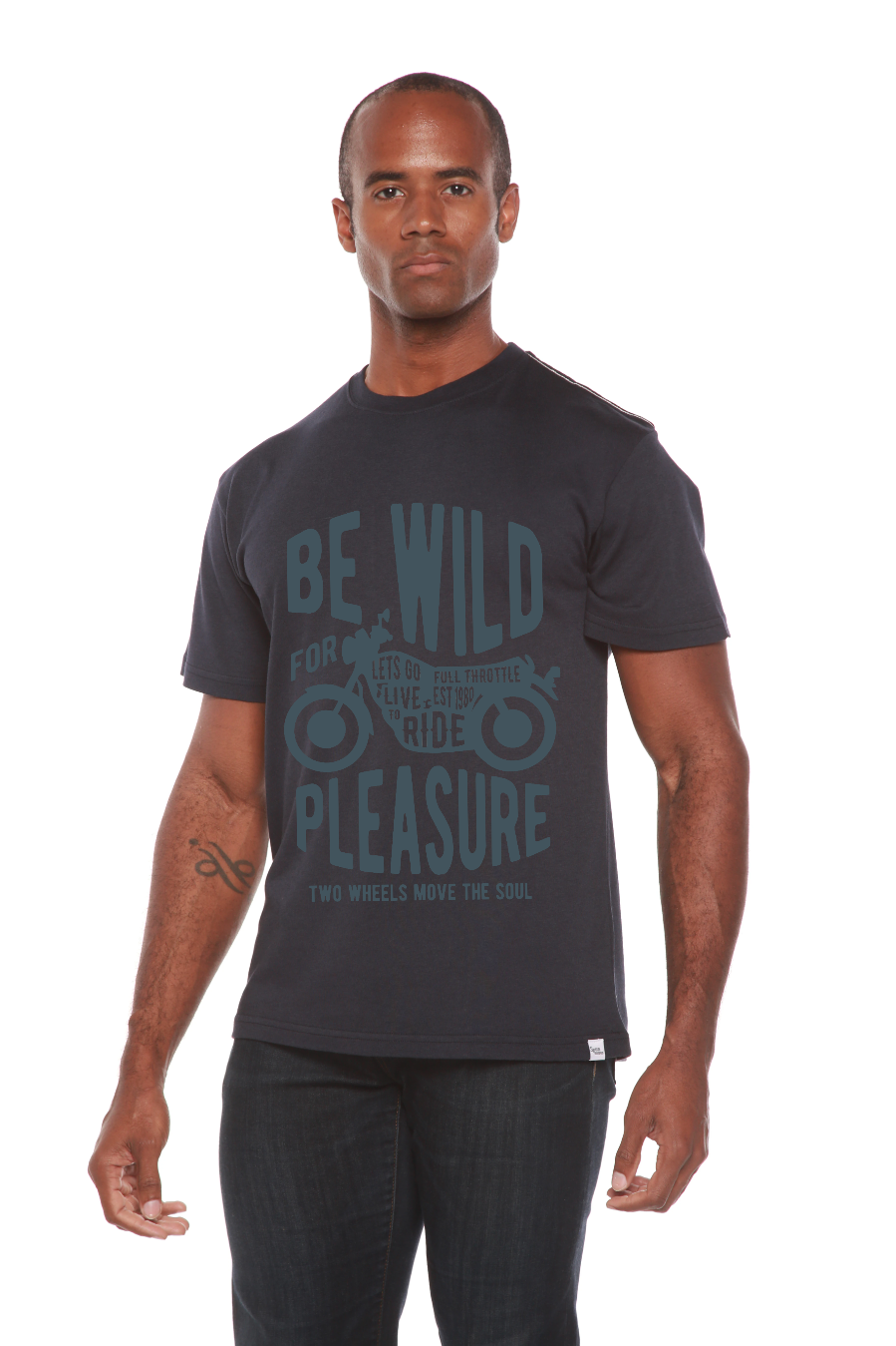 Be Wild Men's Bamboo Viscose/Organic Cotton Short Sleeve Graphic T-Shirt