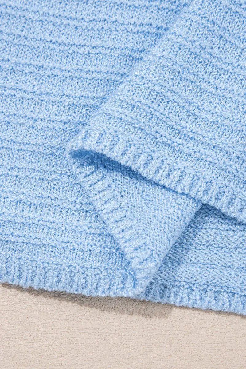 Love Salve  Beau Blue Horizontal Ribbing Patchwork Swing