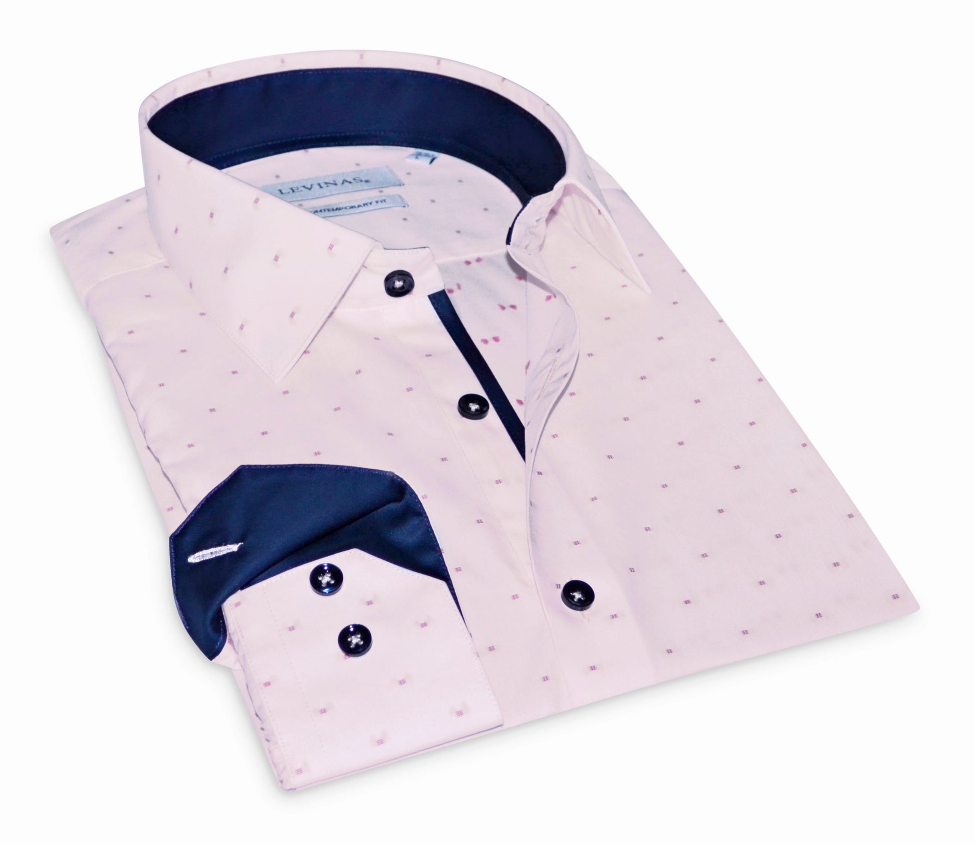 George Button-Up Shirt With Contrast Details // Pink // Contemporary Fit (Regular) - 3XL/19 George Button-Up Shirt With Contrast Details // Pink // Contemporary Fit (Regular) - 3XL/19