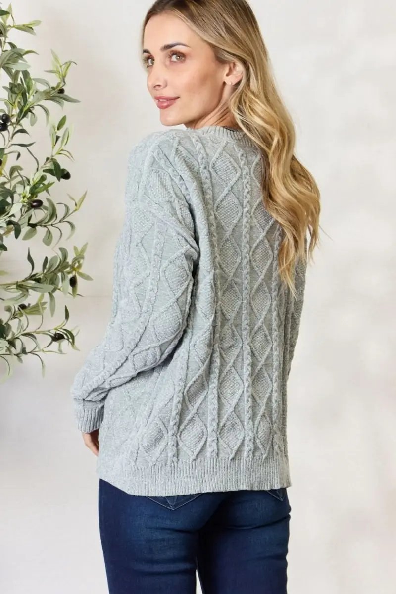 Trendsi Cable Knit Sweater Women's Fall Fashion Pullover Soft & Cozy