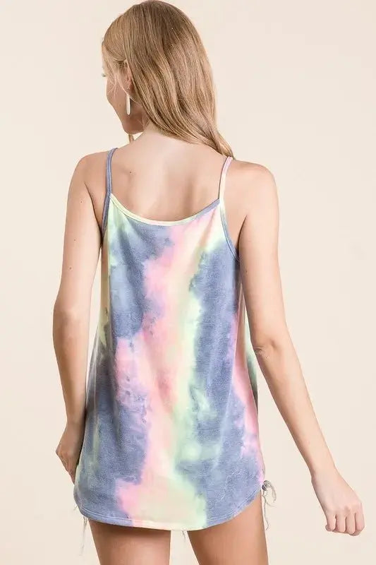 Trendsi Tie Dye Camisole Women's Summer Caged Neck Tank Top Cute & Comfy