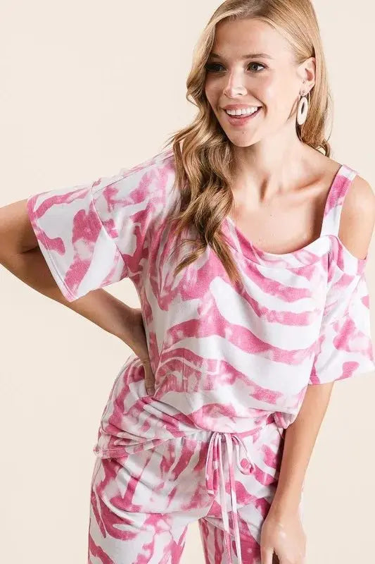 Loungewear Set - Zebra Print French Terry - Comfy & Stylish