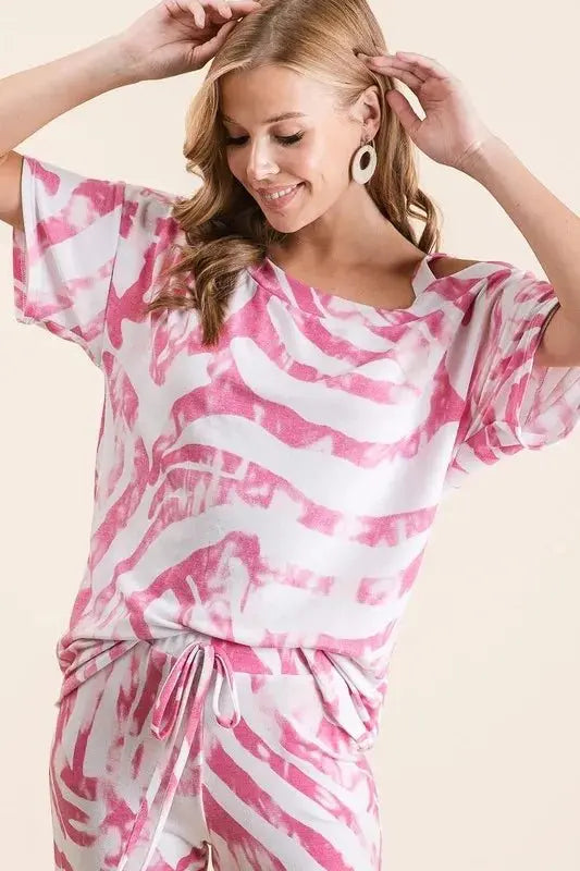Loungewear Set - Zebra Print French Terry - Comfy & Stylish