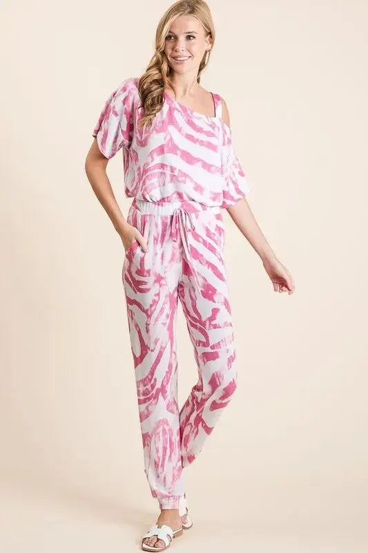 Loungewear Set - Zebra Print French Terry - Comfy & Stylish