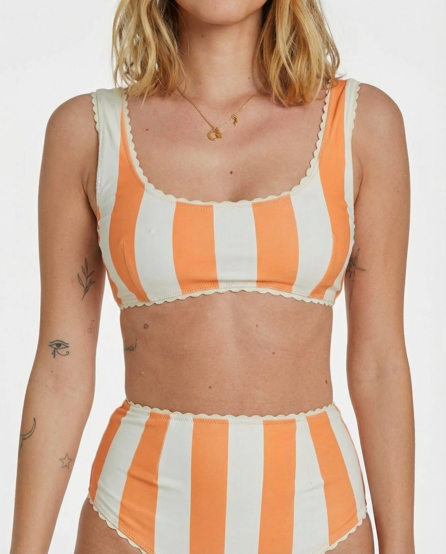 Cabana Stripe Bikini (Orange Poppy)