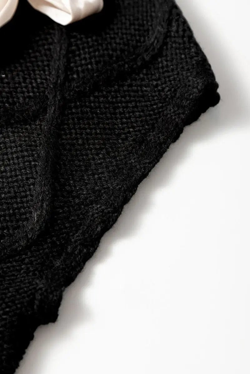 Love Salve Cable Knit Sweater Women's Colorblock Top Chic & Comfortable Fit