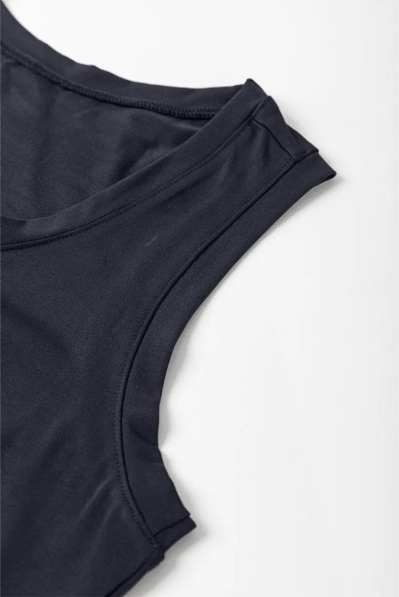 Jumpsuit - Tie Waist Pocketed - Casual Jogger Romper