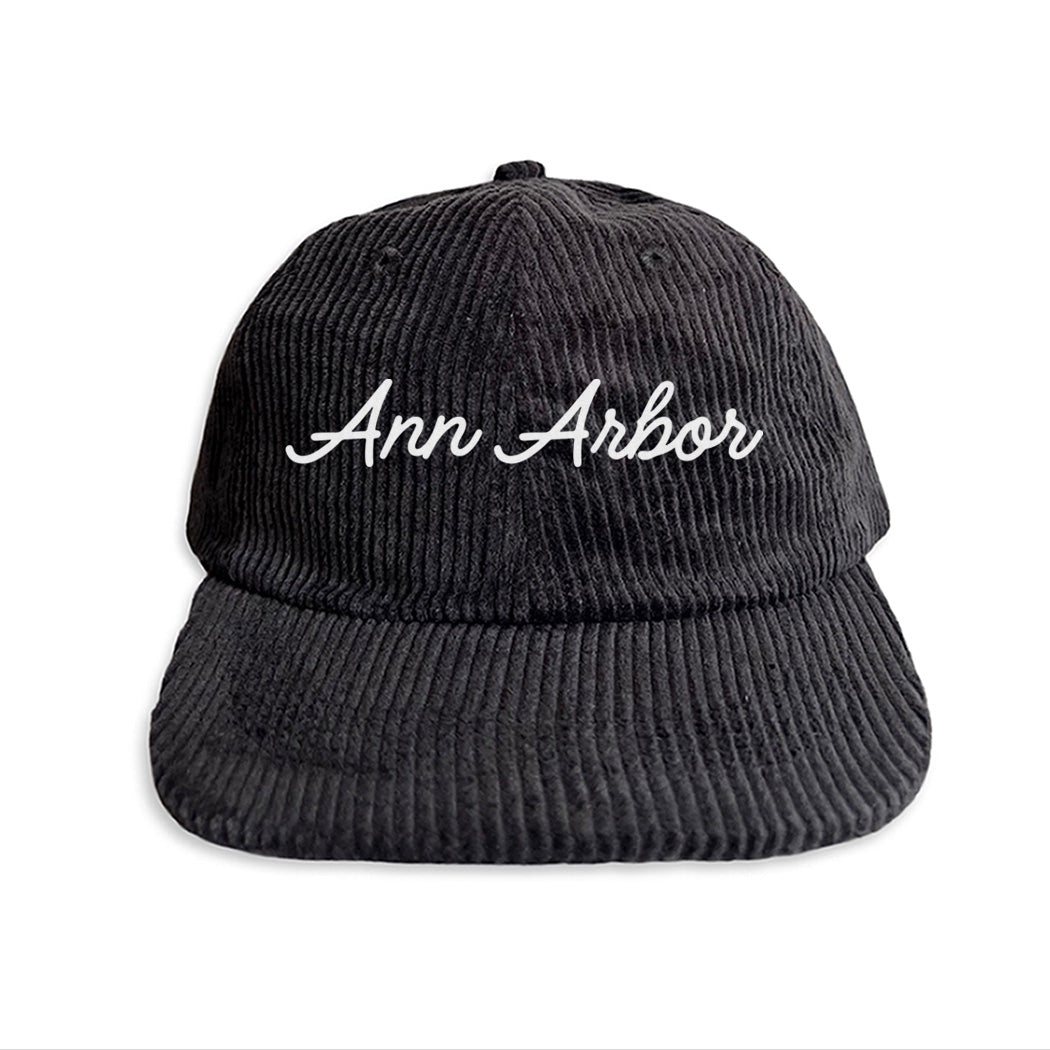 Ann Arbor Cursive Corduroy Cap