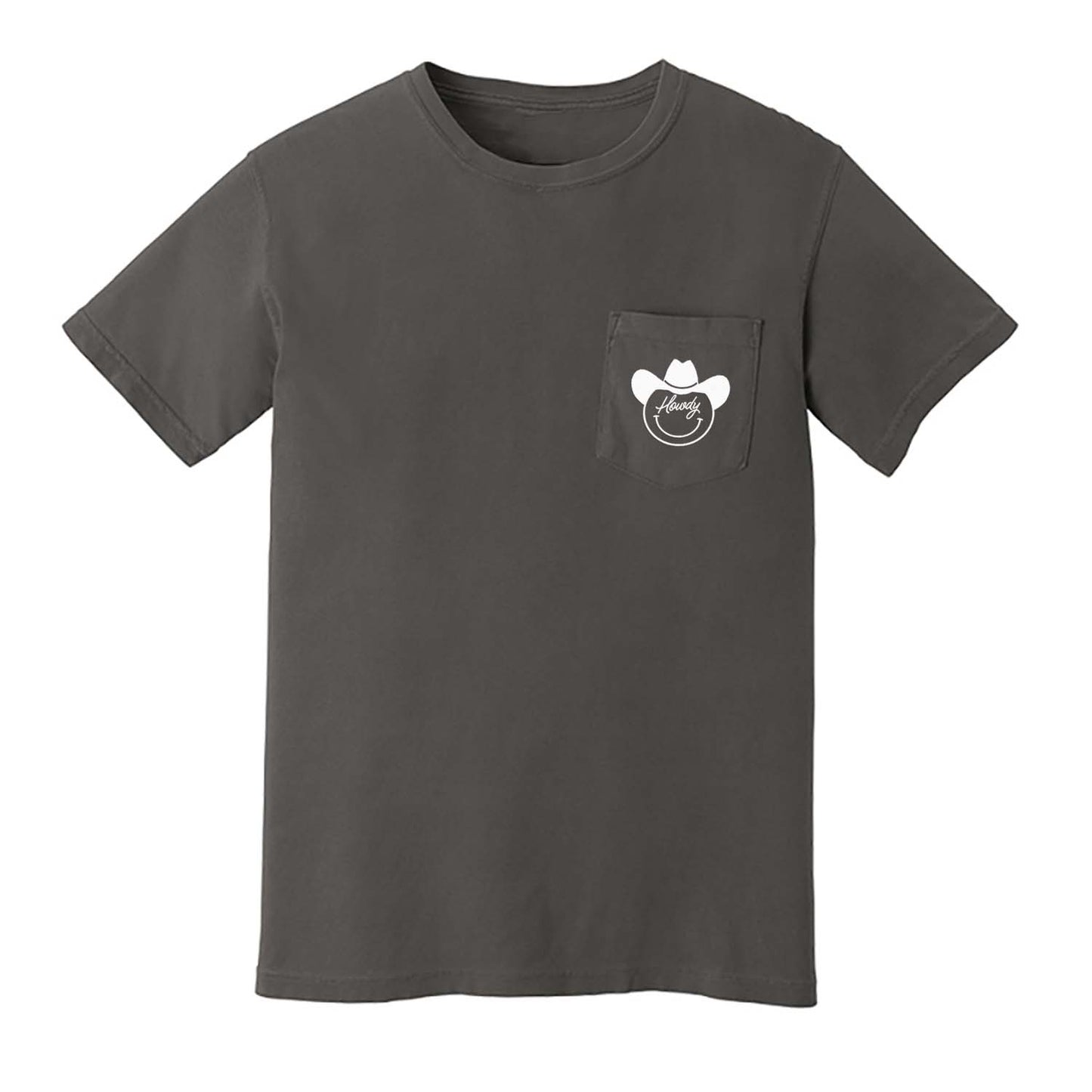 Howdy Cowboy Cursive Pocket Tee